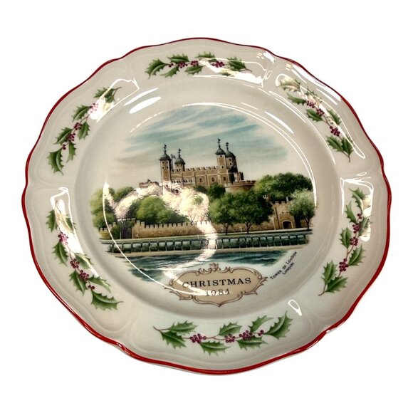 Queens Christmas Collectors Plates By Wedgwood Alan Price London Landmarks Set O - Picture 12 of 14